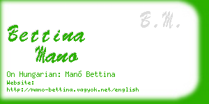 bettina mano business card
