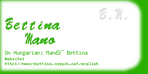 bettina mano business card